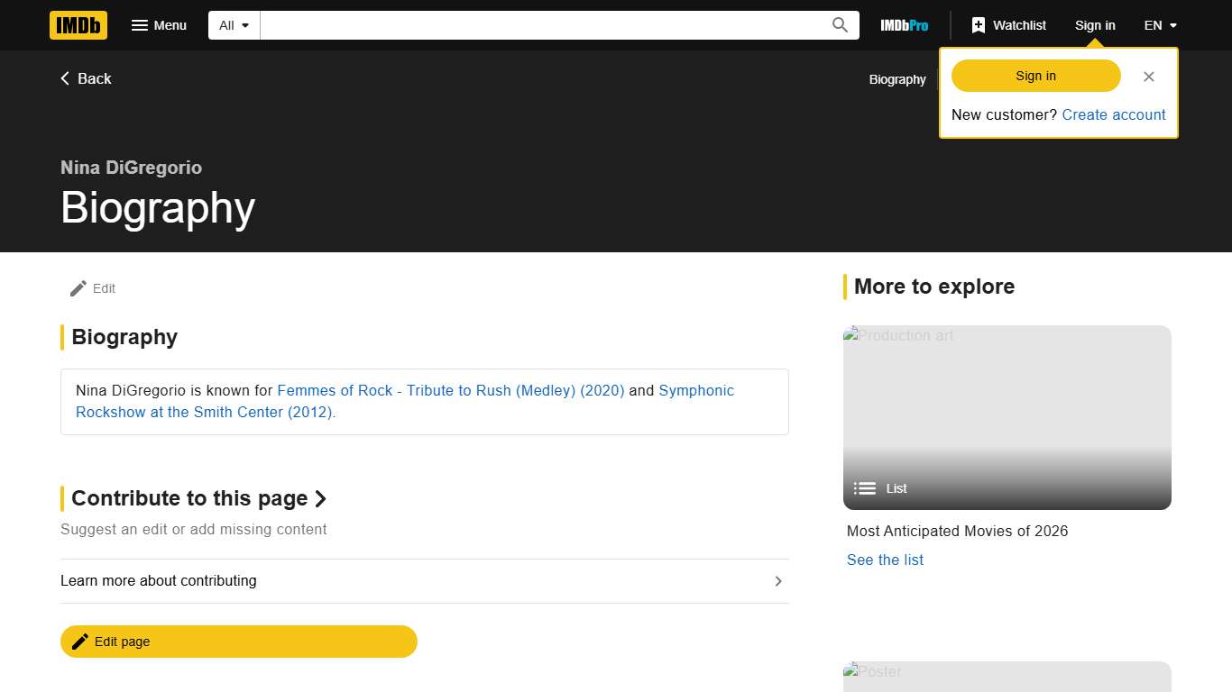 Nina DiGregorio - Biography - IMDb